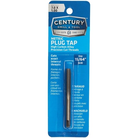 Century Drill & Tool Century Drill & Tool 7.0x1.00 Carbon Steel Metric Tap 97311